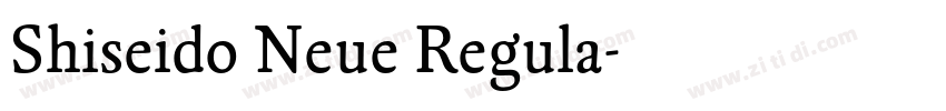 Shiseido Neue Regula字体转换 Shiseido Neue Regula字体转换